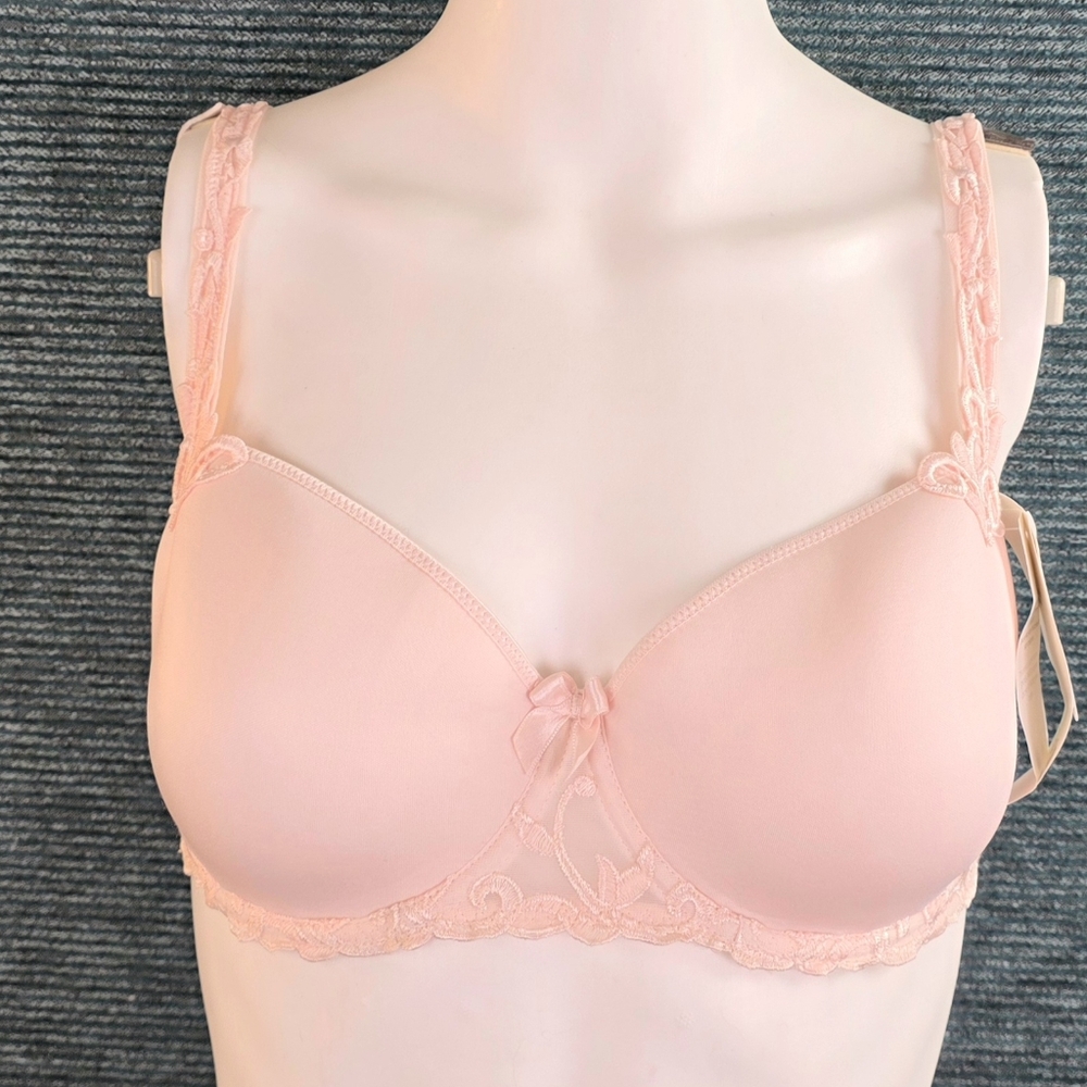 Simone Perele Andora 3D Demi Bra Peau Rose INT Size 30 F - Picture 3 of 14